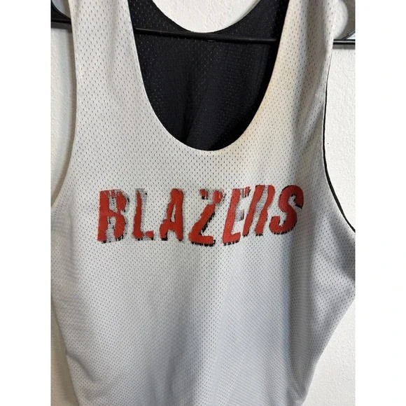 Vintage Champion Black Blazers reversible to white Jersey Size XL 90s Rare - Picture 6 of 9